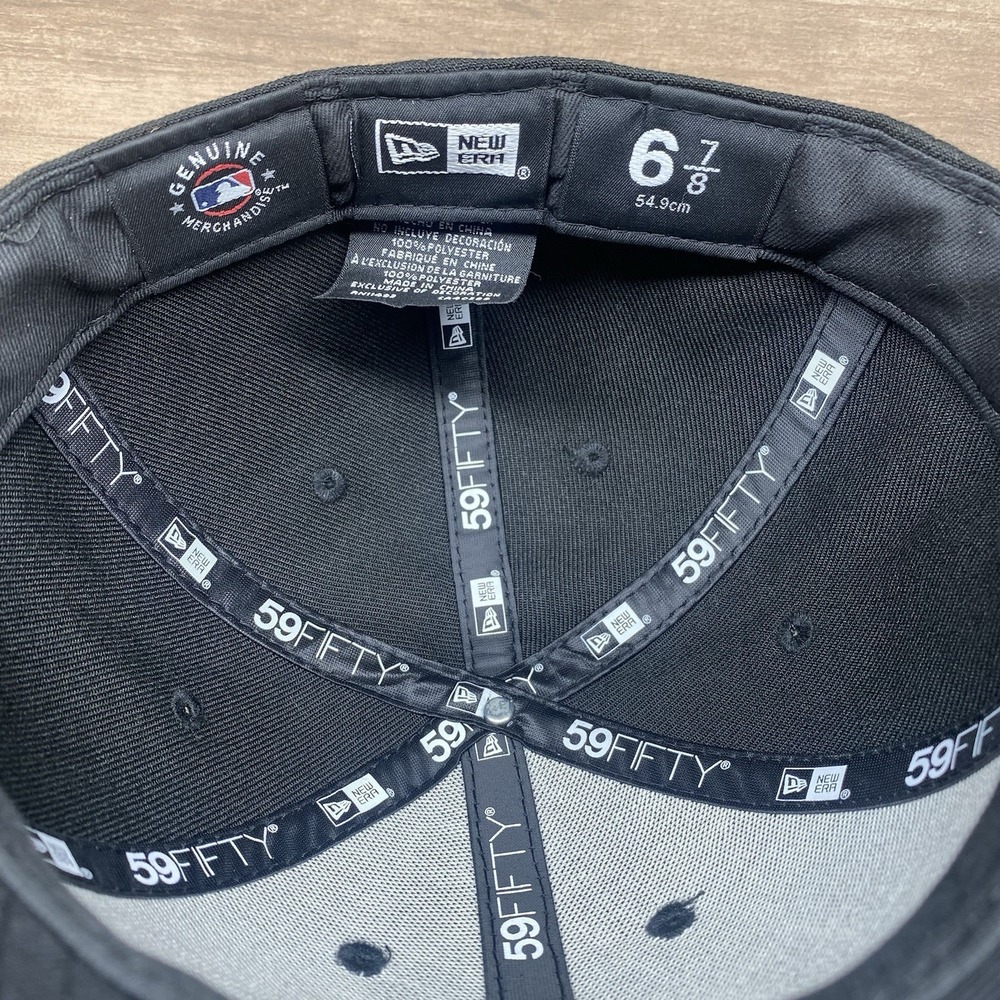New Era 59FIFTY Cleveland Guardians MLB Fitted Hat Black White Size 6 7/8 Cap - Picture 5 of 5